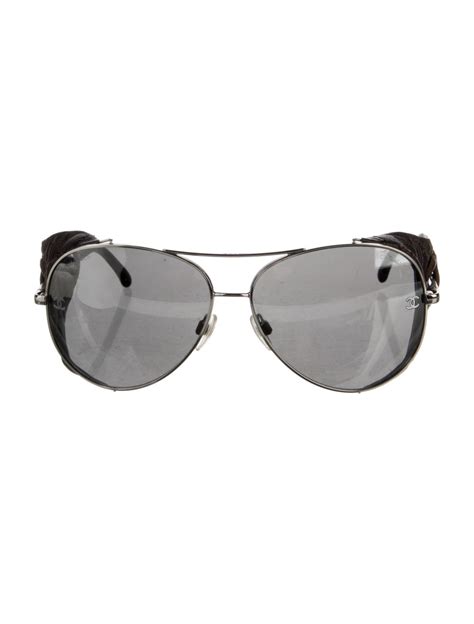 chanel mirrored aviator sunglasses